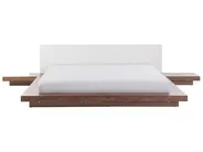 Bed with LED ZEN 180 x 200 cm (EU Super King) Brown Ash Wood_772065