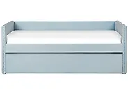Sänky lisävuoteella Sametti TROYES 90 x 200 cm Vaaleansininen_837061