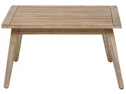Garden Corner Sofa with Table 5 Seater ALCAMO Acacia Wood Black Left Hand_764969