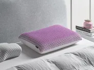 Bed Pillow ATHOS Low 55 x 35 cm Memory Foam Violet_1008020