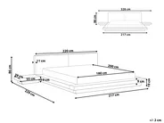 Sänky LED-valolla Buklee ZEN 180 x 200 cm LED-valo Luonnollinen saarniviilu_931255