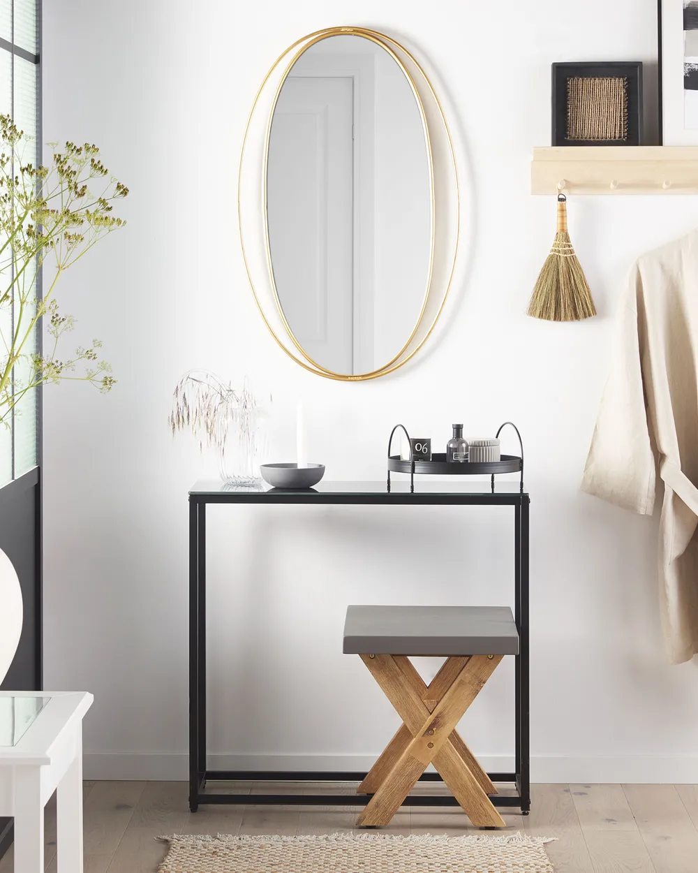 Wall Mirror BESSON 55 cm 90 cm Metal Gold