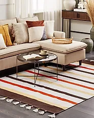 Rug HISARLI Brown 160 x 230 cm Cotton_1179934