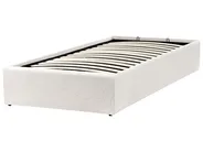 Säng med förvaring utan huvudgavel DINAN Bouclé Off-White 90 x 200 cm_903672