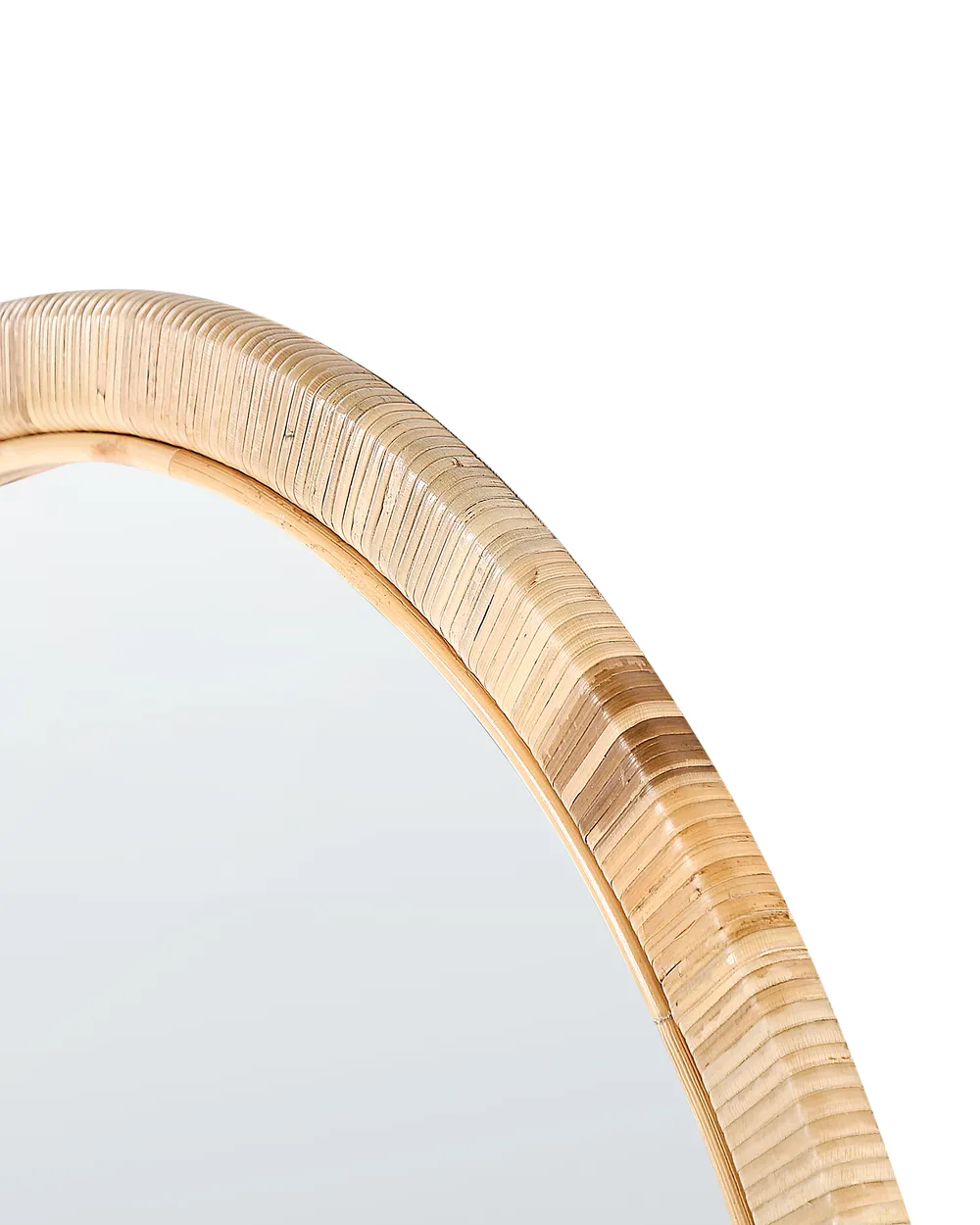Wall Mirror ANLEZY 80 cm 80 cm Rattan Natural_941099