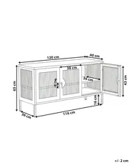 3 Door Sideboard GLEORA Metal Mint Green_1046400