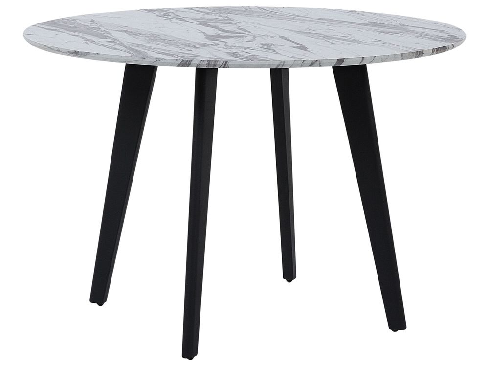 Ruokapöytä MOSBY Valkoinen marmorikuvio 110 cm 110 cm