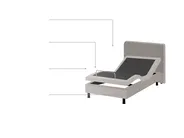 Justerbar seng DUKE 90 x 200 cm Beige_763695
