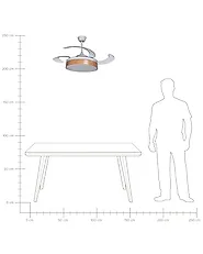Takfläkt med lampa FREMONT med fjärrkontroll LED Vit_866412