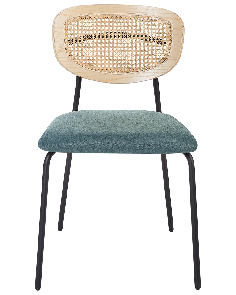 Set of 2 Dining Chairs MAYETTA Rattan Teal_931874