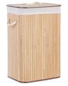 Laundry Basket KOMARI Bamboo Light Brown 72 L