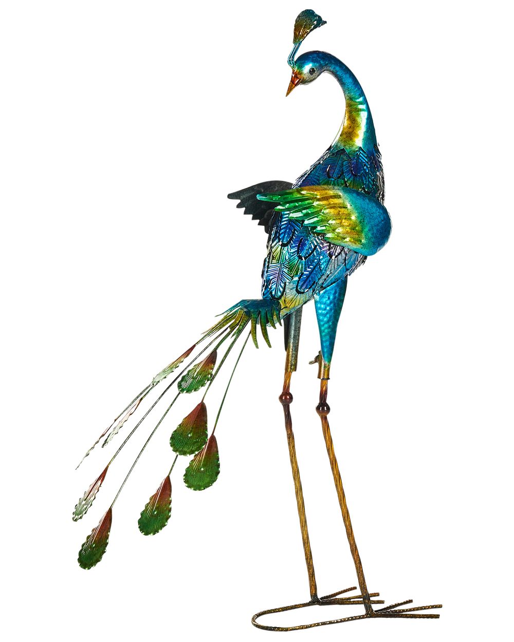 Garden Statue PEACOCK 75 cm Blue