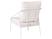 Garden Lounge Set with Table 4 Seater USTICA Metal White_1037425