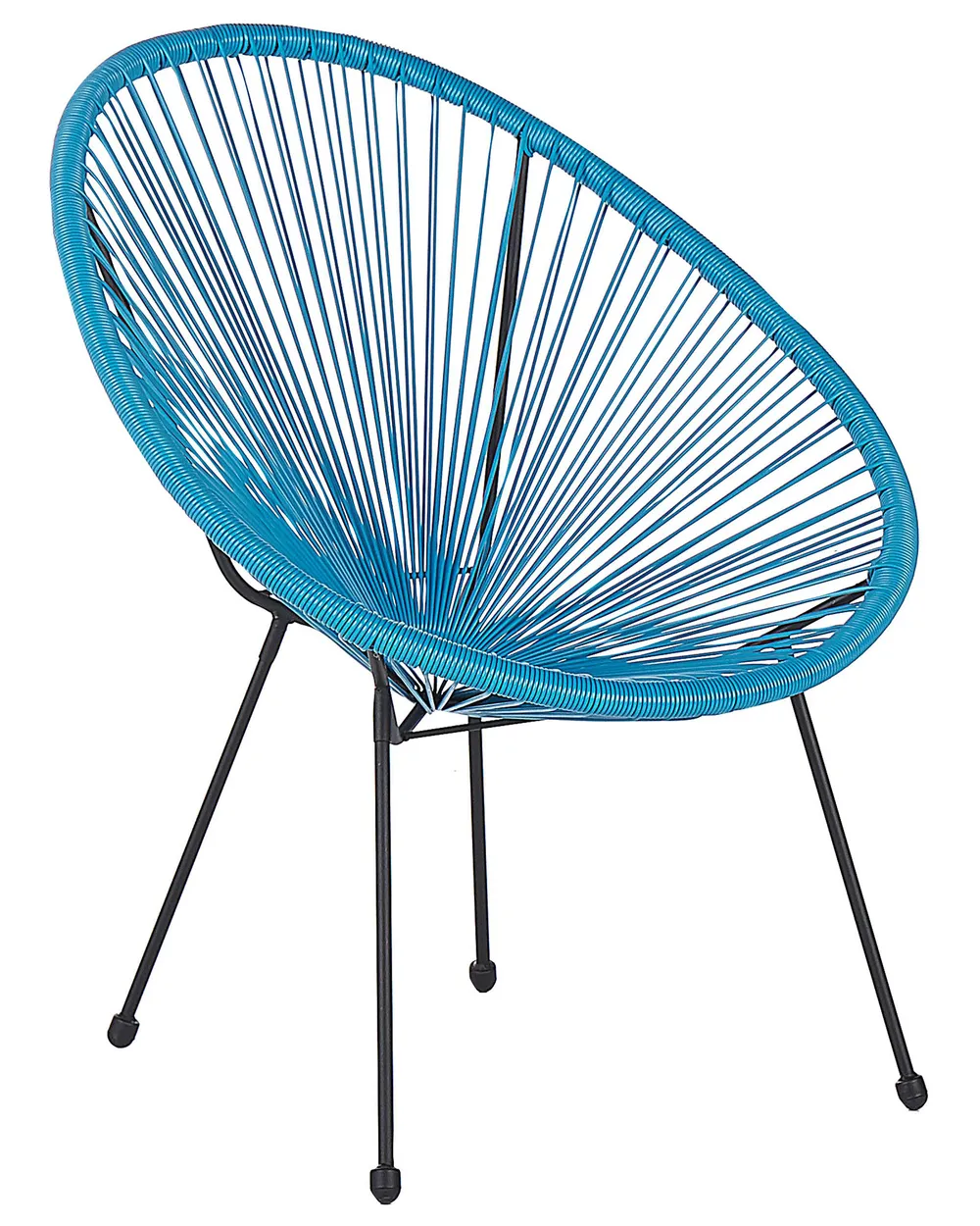 Set of 2 Garden Chairs ACAPULCO II PE Rattan Blue_813792