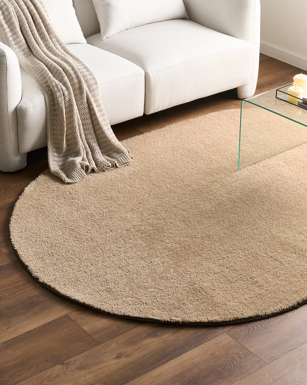 Shaggy Rug DEMRE Beige 160 x 230 cm
