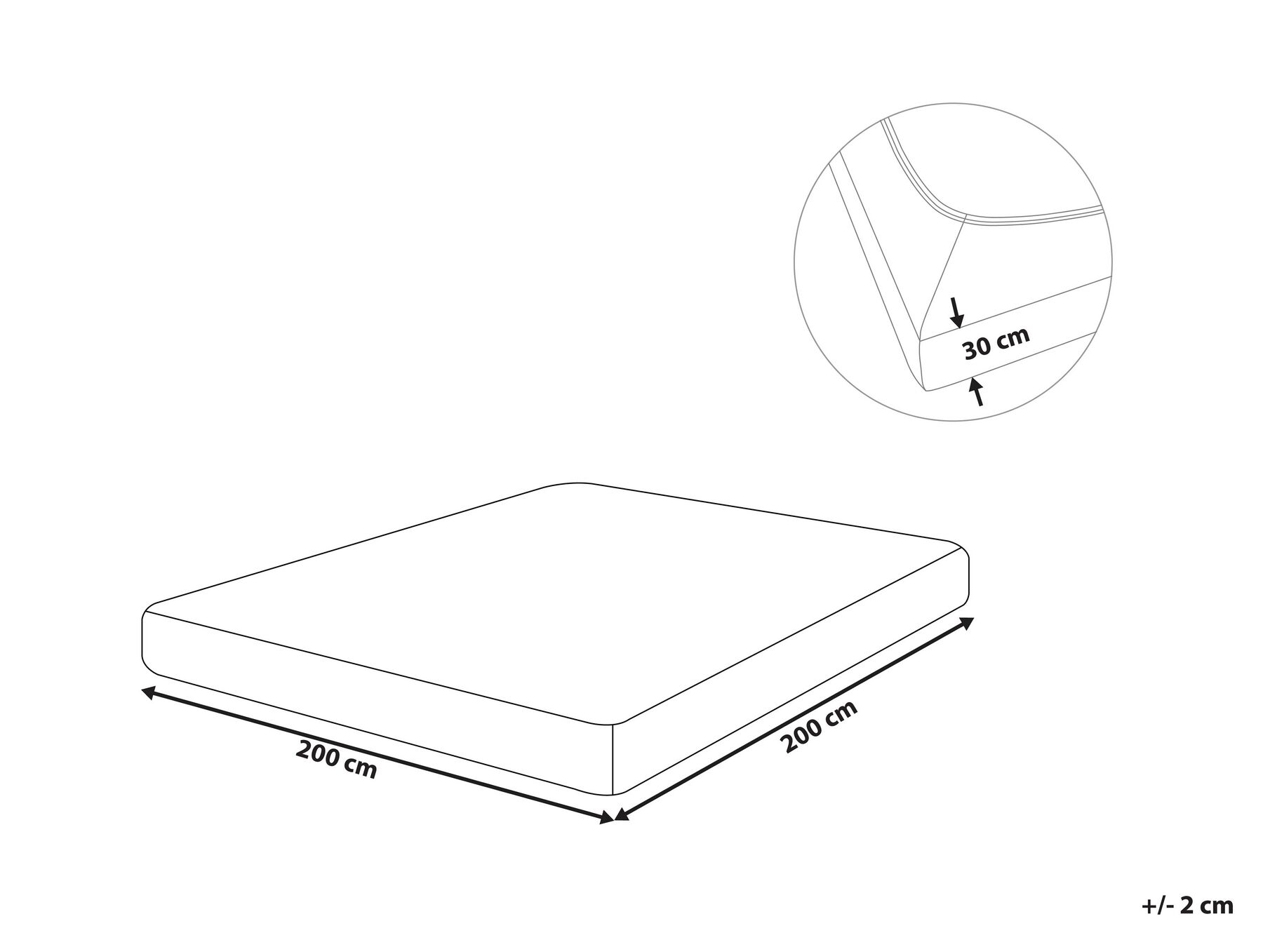Fitted Sheet JANBU 200 x 200 cm Cotton Green_845576