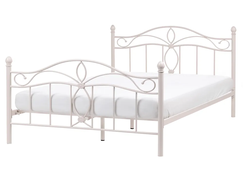 Sänky Metalli ANTLIA 160 x 200 cm Vaaleanbeige