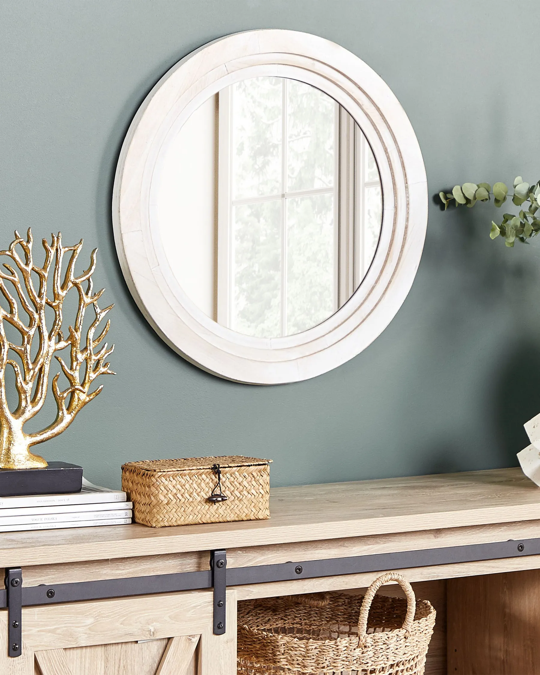 Wall Mirror DELICIAS 60 cm 60 cm Off-White_848427