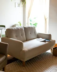 Sofa 2 Seater TUVE Fabric Off-White_976551