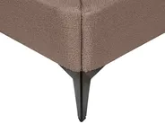 Bed Boucle MELLE 140 x 200 cm (EU Double) Brown_965697