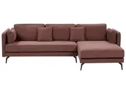 Corner Sofa 3 Seater ALTAN Fabric Burgundy Left Hand_934963