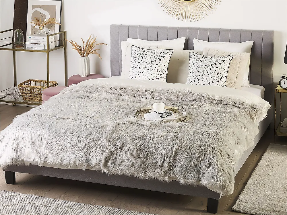 Bedspread DELICE 200 x 220 cm Light Grey_1179248