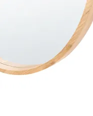 Wall Mirror CAZALIS 80 cm 80 cm Paulownia Wood Light Brown_1120764