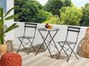 Bistro Set Folding FIORI Metal Black