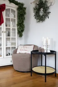 Swivel Armchair DAVIK Boucle Taupe_955915