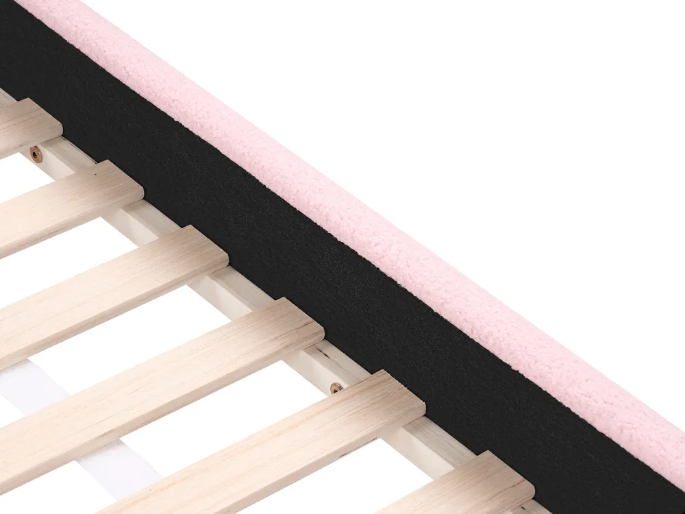 Barnsäng Bouclé LAYE 90 x 200 cm Rosa_962103
