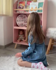 3 Tier Bookcase LILOET 102 cm Pastel Pink_1160820