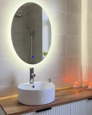 Kulmaporeamme LED-valolla MOOR 173 x 81 cm Valkoinen_957910