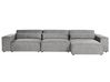 Modular Corner Sofa 4 Seater HELLNAR Fabric Grey Left Hand