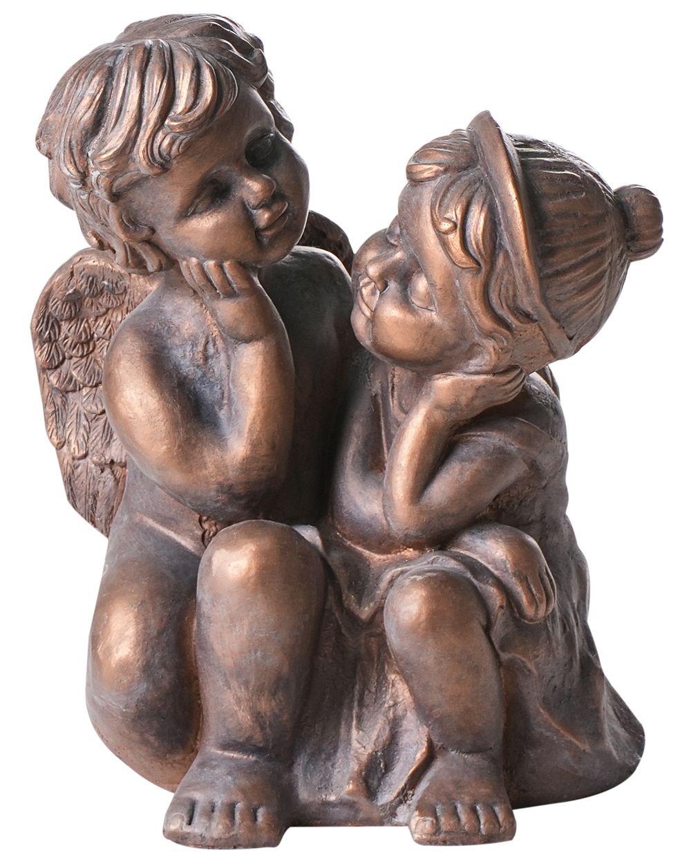 Garden Figurine DAMARO Children 32 cm Brown