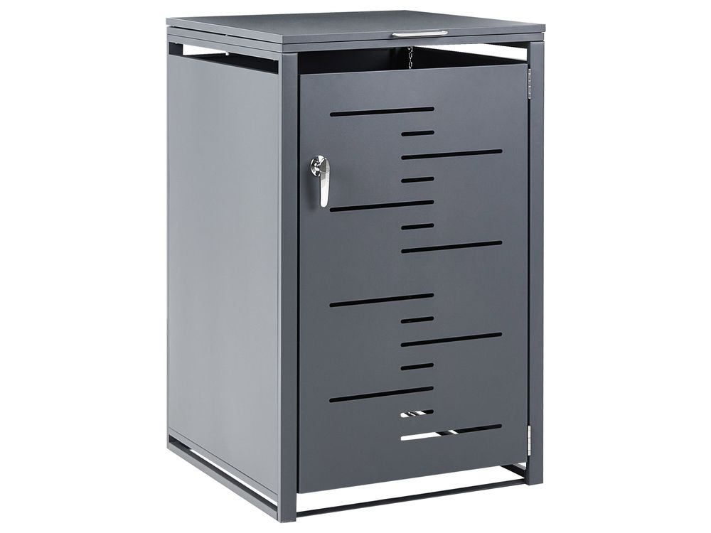 Wheelie Bin Store 240 L PERISSA Metal Dark Grey