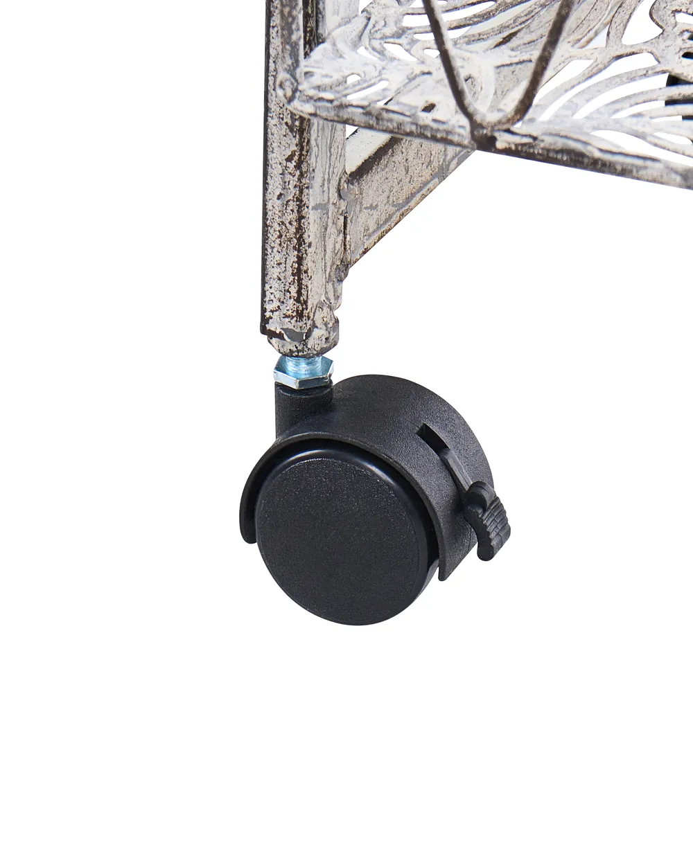 Storage Trolley VALPARAISO with Wheels Metal Grey_1062939
