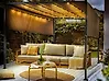 Paviljong LED PARGA 310 cm x 310 cm Metall Brun