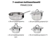 Keittoastiasetti 7 osaa PRIMECOOK Ruostumaton teräs Hopea_1051153