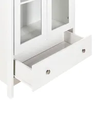 Vitrinskåp i glas NORNALUP 80 cm Vit_949961