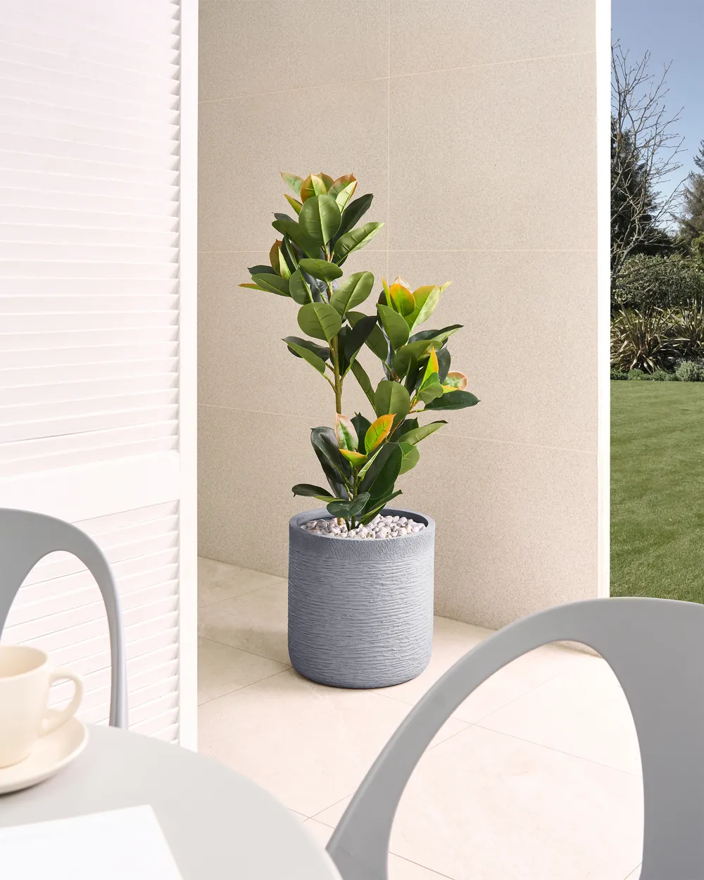 Plant Pot SAMOS 42 cm Grey