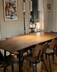 Set of 2 Dining Chairs DIANA Wood Brown_1034854