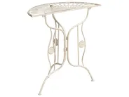 Bistrobord COGGIA 80 cm 37 cm Metall Ljusbeige_1002627