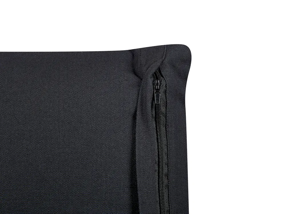 Set of 2 Decorative Cushions OSMUNDA 45 x 45 cm Velvet Black Floral Pattern_839058
