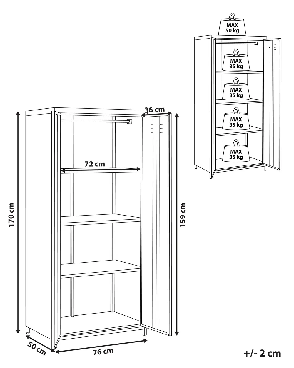 Storage Unit VARNA Metal Green_826277