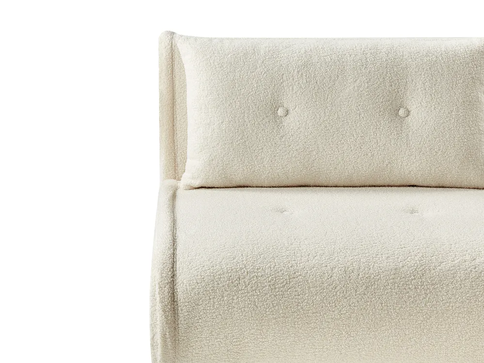 Single Sofa Bed VESTFOLD Boucle Off-White_930411