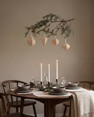 Set med 20 julgransdekorationer JOLSTRA Papper Beige_1084885