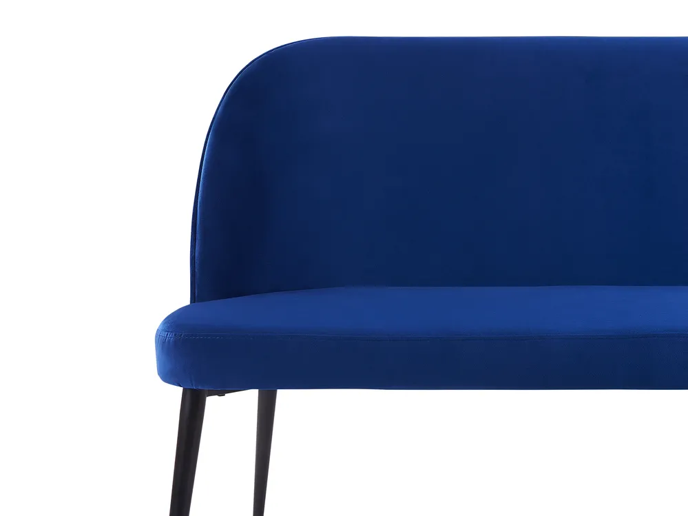 Dining Bench 2 Seater OSBY Velvet Navy Blue_793331