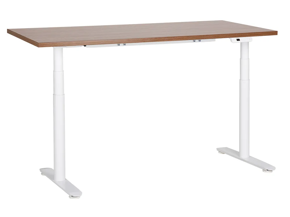 Electric Adjustable Standing Desk DESTINAS 160 cm 72 cm Brown/ White