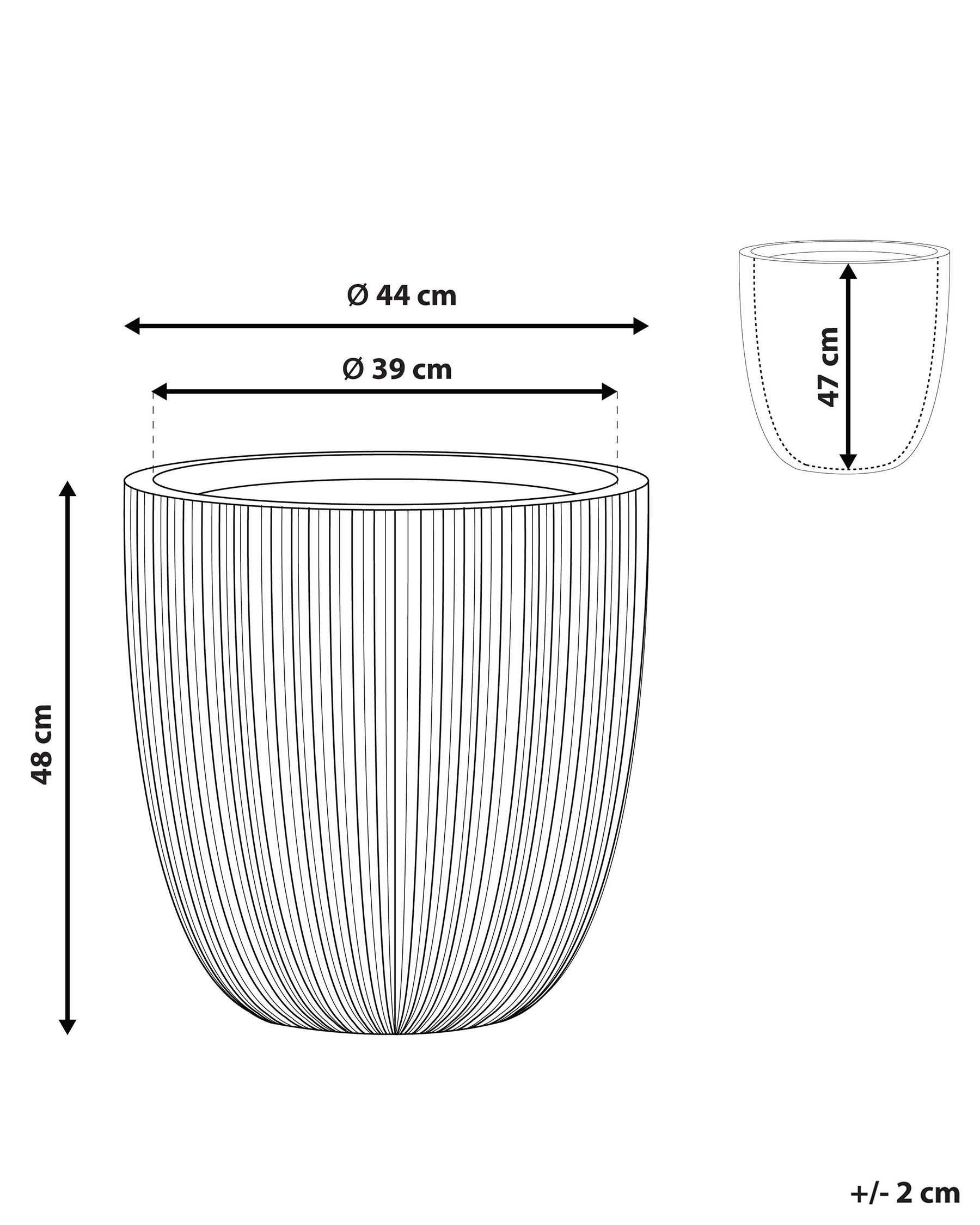 Plant Pot CHIOS 44 cm Beige_808079