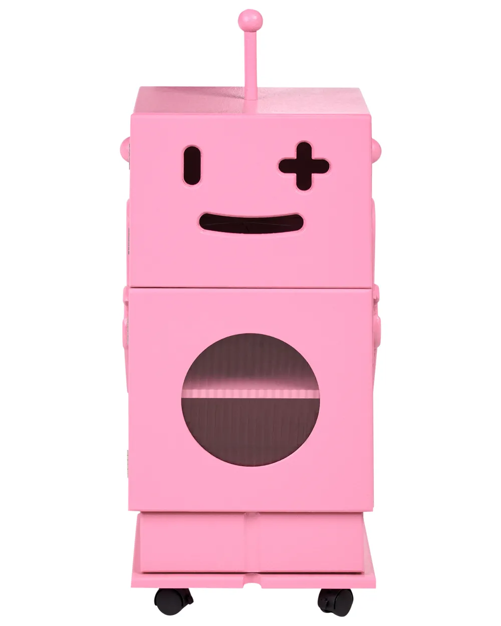 Skåp EDGAR 89 cm Rosa med hjul_1064634